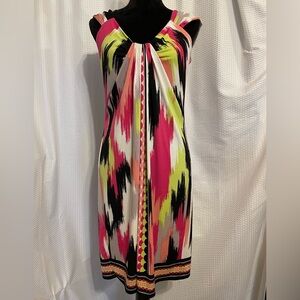 London Times multicolored sleeveless dress size 10